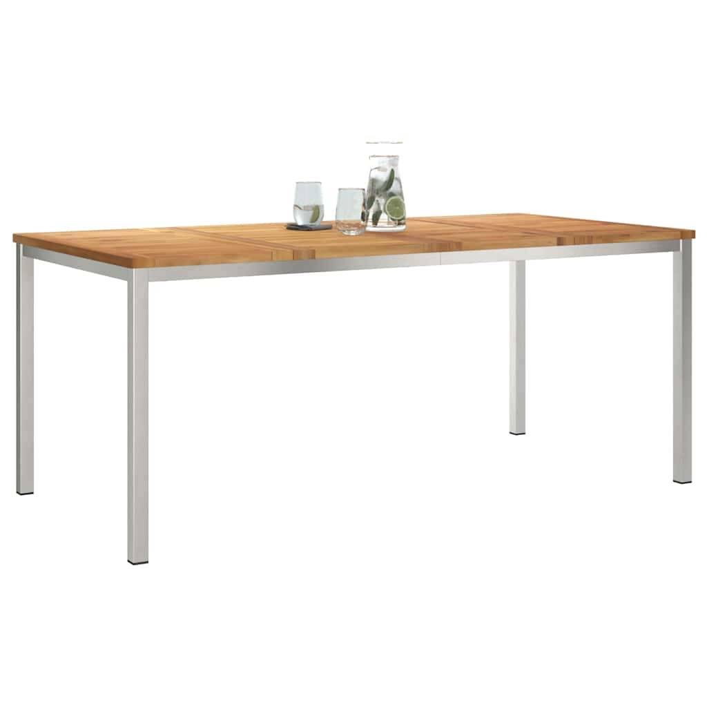 Table de Jardin à Manger en Teck Massif 180x90cm, Grande Table de Repas pour 8 Personnes, Style Contemporain – ComfortXL Outdoor Living - Image 3
