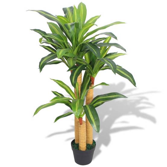 Vidaxl - Plante artificielle avec pot Dracaena 100 cm Vert - Image 1