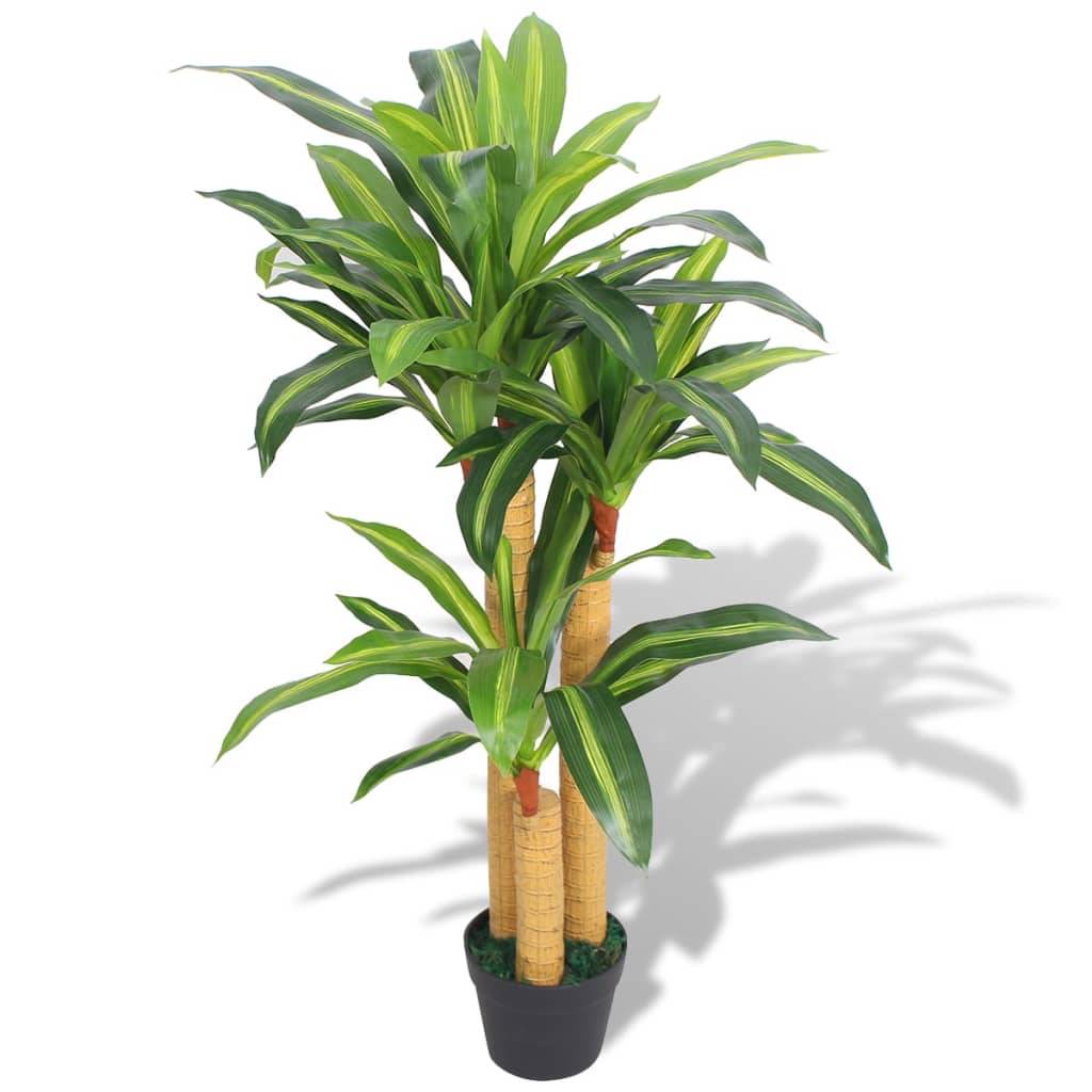 Vidaxl - Plante artificielle avec pot Dracaena 100 cm Vert - Image 1