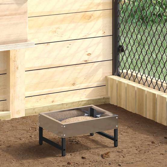Mangeoire Oiseaux Galvanisée Robuste Anti-Rouille 3kg Argent - ComfortXL Outdoor Living - Image 1