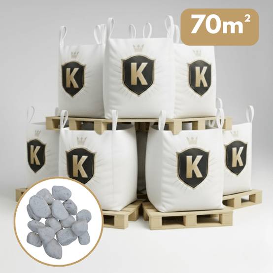 Galet blanc 60/100 mm – Pack 7 Big Bag +/- 1,5T – 70 m² - Image 1