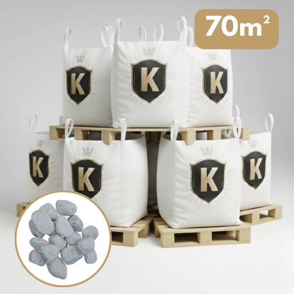 Galet blanc 60/100 mm – Pack 7 Big Bag +/- 1,5T – 70 m² - Image 1