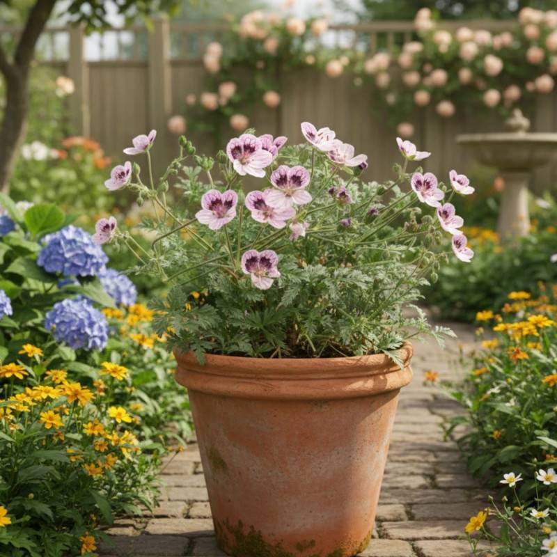 Bec de Grue Natasha, Erodium à fleurs Rose/ - feuillage Persistant - Godet - 5/20 cm - Image 4