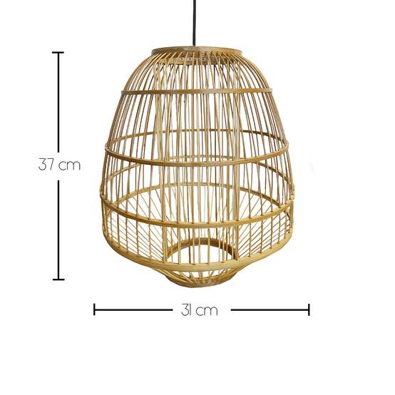 Lumisky - Suspension solaire bohème MYKONOS Beige Herbe marine H37cm - Image 4