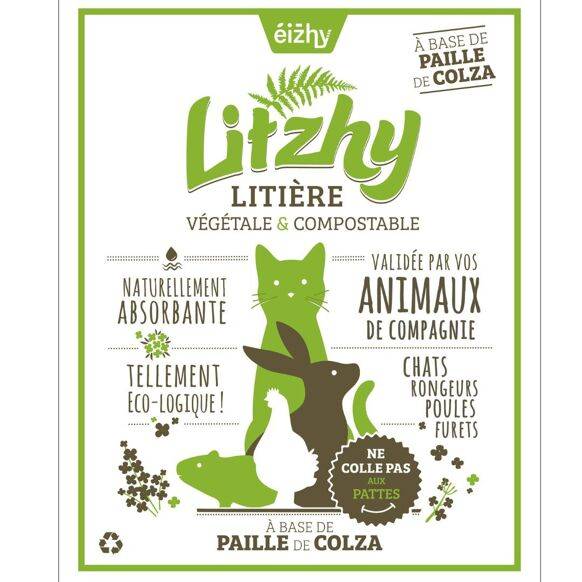 Eizhy - Litière Végétale et Compostable Litzhy à base de Paille de Colza - Imagen 1