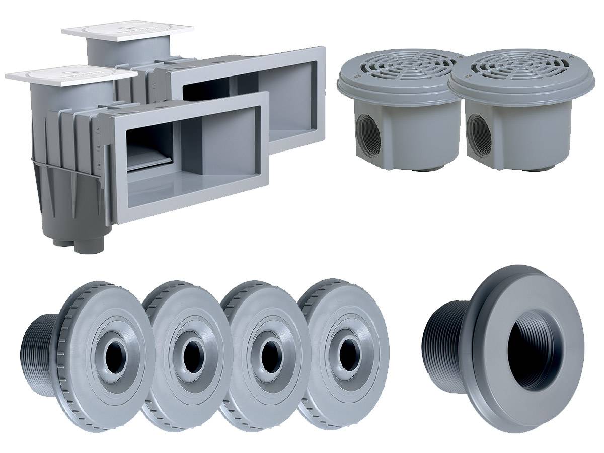 Hayward - Kit pièces à sceller Gris Clair pour piscine 10 x 5 m - Hayward