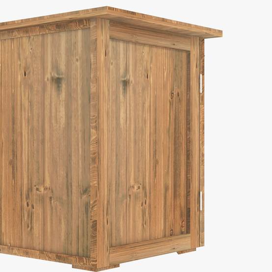 ComfortXL - Armoire de jardin en bois de sapin 77 x 55 x 72 cm marron double porte rangement outils pour extérieur - Image 8