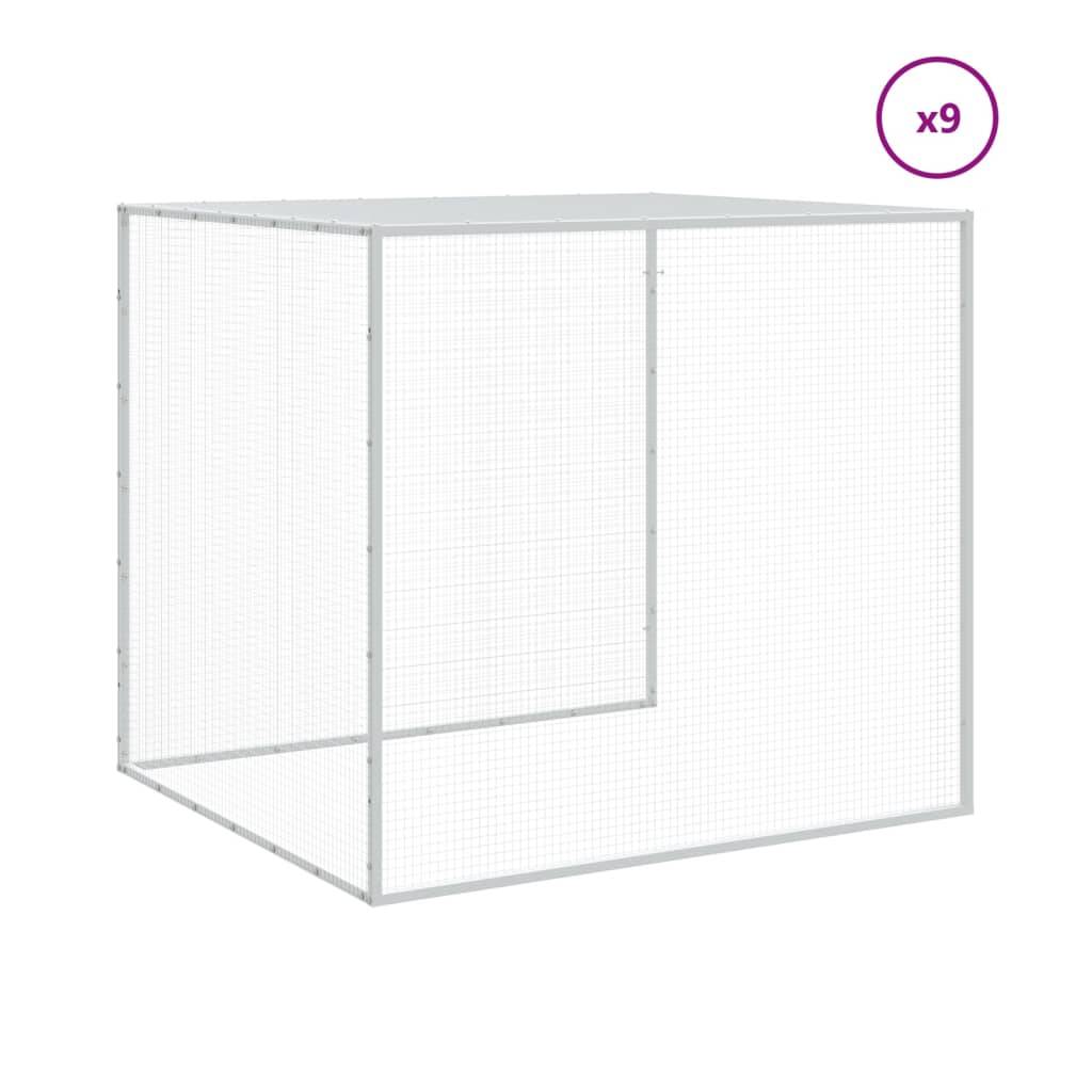 Poulailler XXL 10 m acier galvanisé avec parc grillagé et toit Gris – ComfortXL Outdoor Living - Image 7