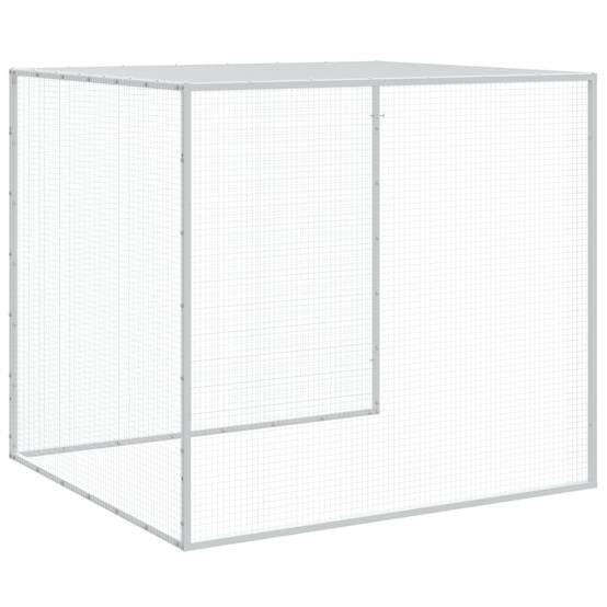 Poulailler XXL 10 m acier galvanisé avec parc grillagé et toit Gris – ComfortXL Outdoor Living - Image 8