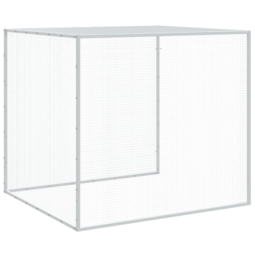 Poulailler XXL 10 m acier galvanisé avec parc grillagé et toit Gris – ComfortXL Outdoor Living - Image 8