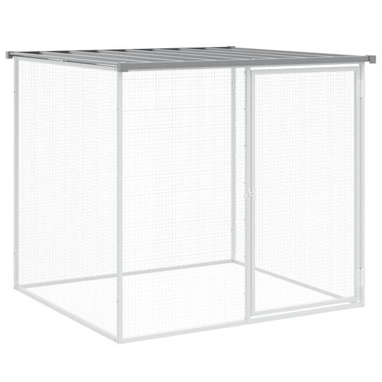 Poulailler XXL 10 m acier galvanisé avec parc grillagé et toit Gris – ComfortXL Outdoor Living - Image 6