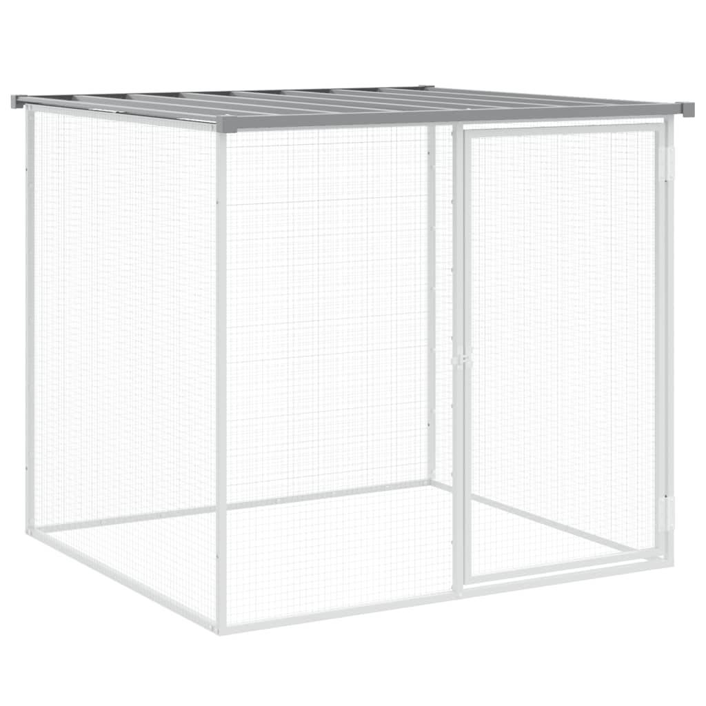 Poulailler XXL 10 m acier galvanisé avec parc grillagé et toit Gris – ComfortXL Outdoor Living - Image 6