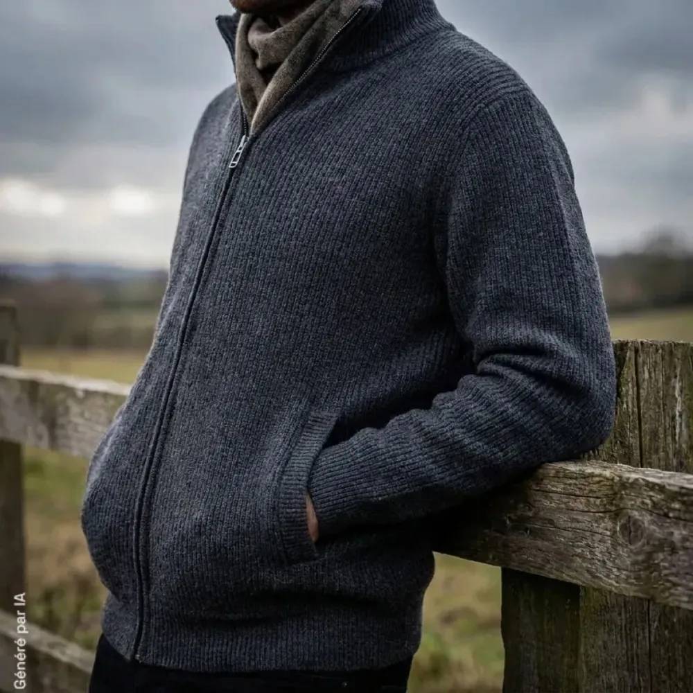 Blouson Cicero gris 70% acrylique 30% laine  Taille 3XL - Image 1