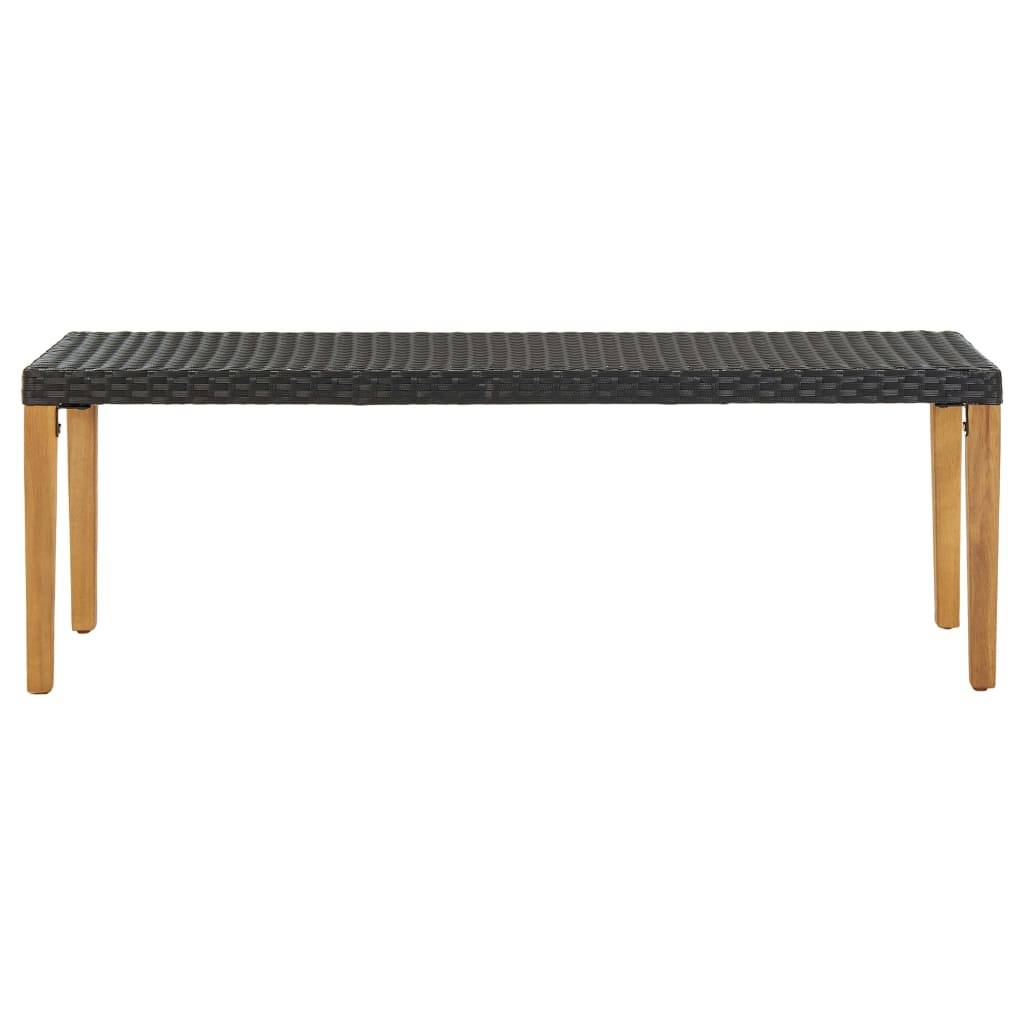 Helloshop26 - Banc de jardin meuble de patio d'extérieur terrasse 80 cm résine tressée noir - Imagen 2