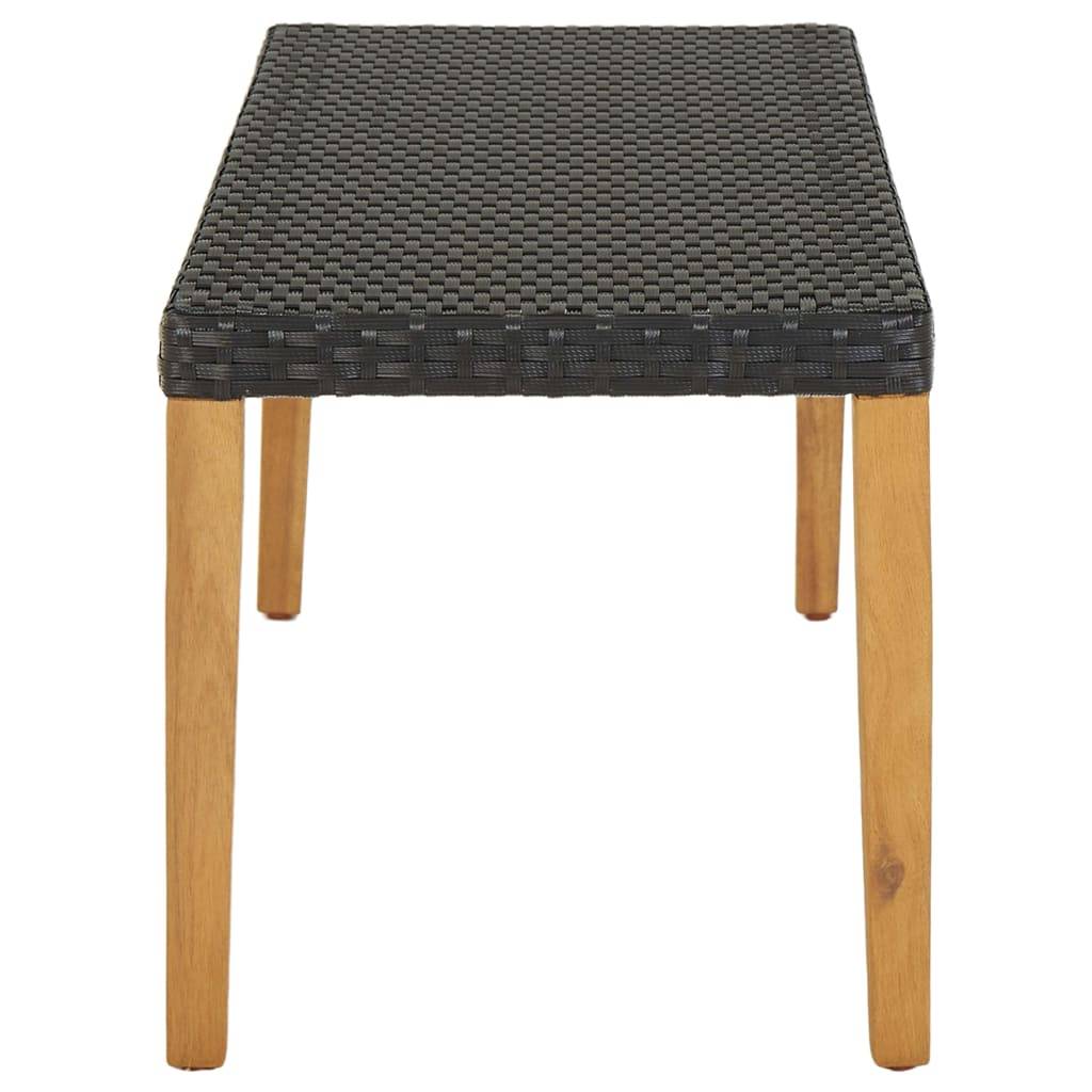 Helloshop26 - Banc de jardin meuble de patio d'extérieur terrasse 80 cm résine tressée noir - Imagen 3