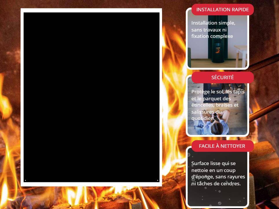 Le Marquier - Plaque de sol carrée Noire L75 H75 - Imagen 2