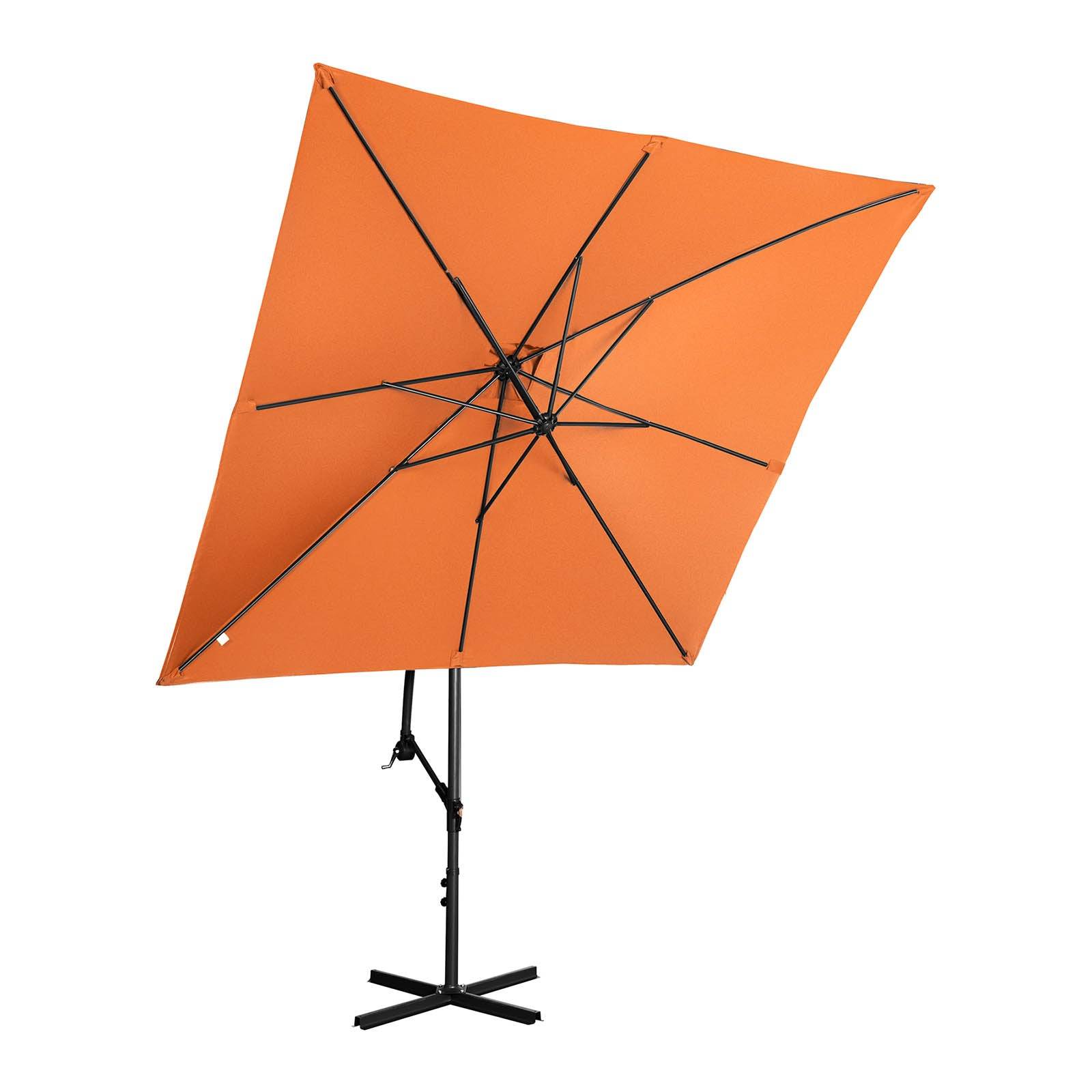 Parasol déporté rectangulaire 250 x 250 cm inclinable orange - Image 3
