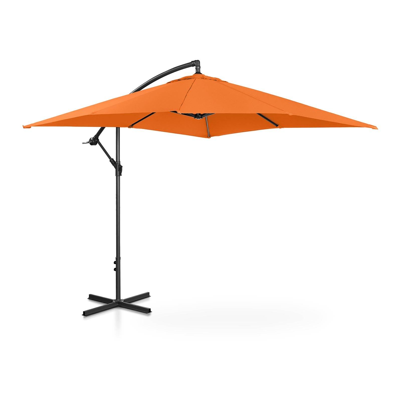 Parasol déporté rectangulaire 250 x 250 cm inclinable orange - Image 1