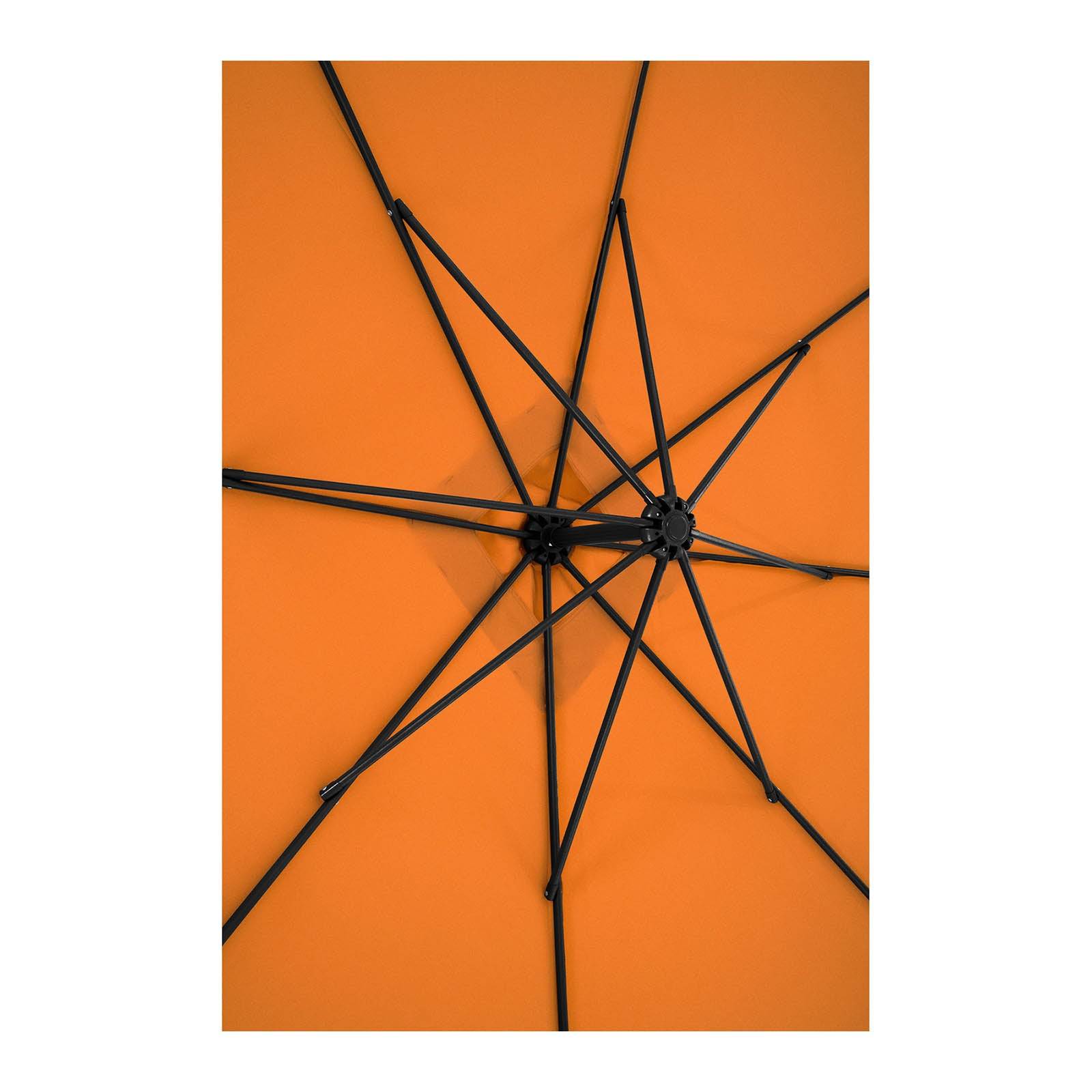 Parasol déporté rectangulaire 250 x 250 cm inclinable orange - Image 5