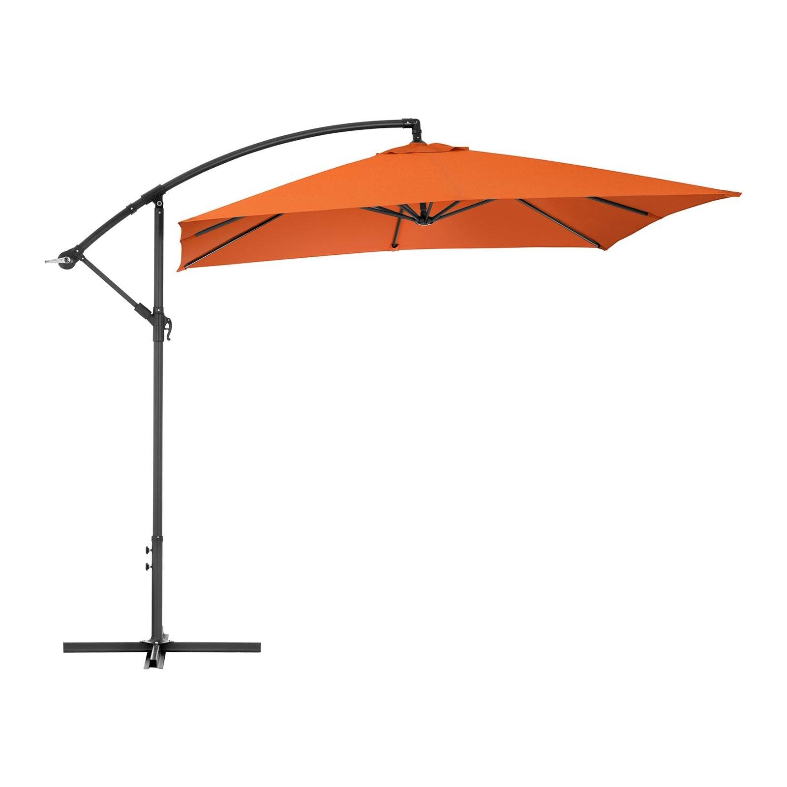 Parasol déporté rectangulaire 250 x 250 cm inclinable orange - Image 2