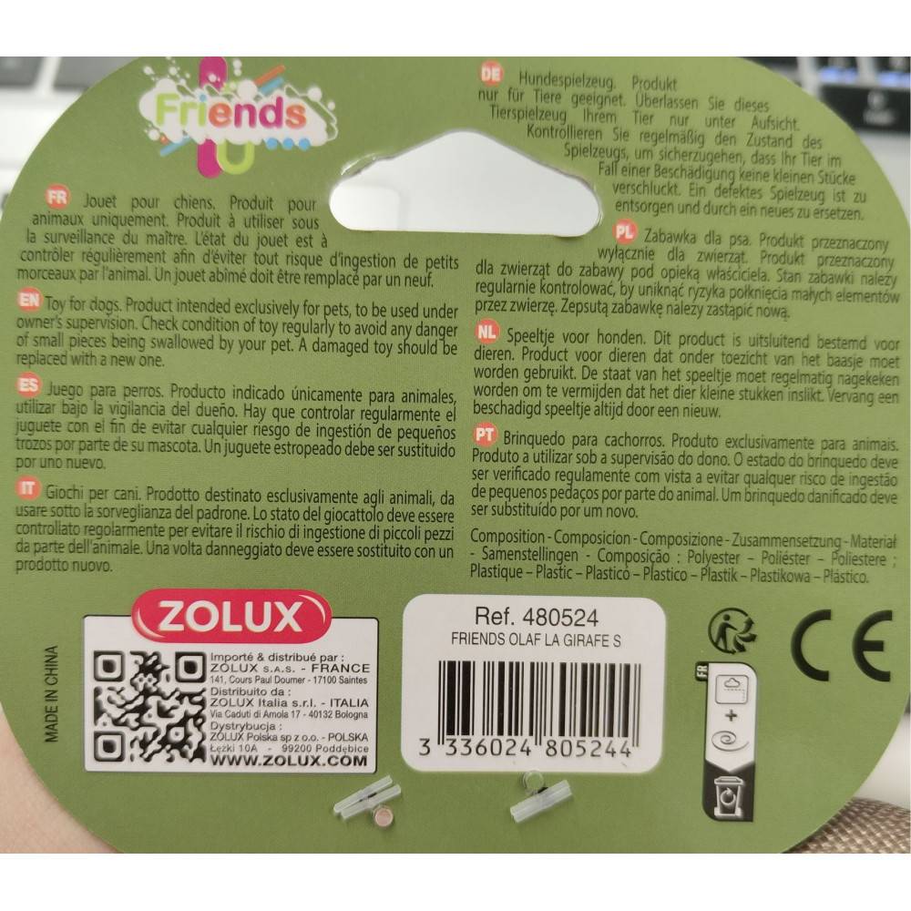 Zolux - Girafe Olaf S Jouet sonore pour chiots et petits chiens - Image 3