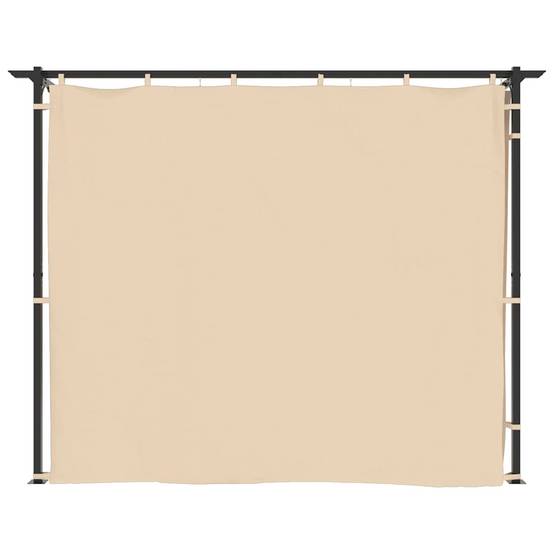 Gazebo de Jardin Acier avec 3 Rideaux Inclus Toile Anti-UV Imperméable Crème 3x3 m – ComfortXL Outdoor Living - Image 4