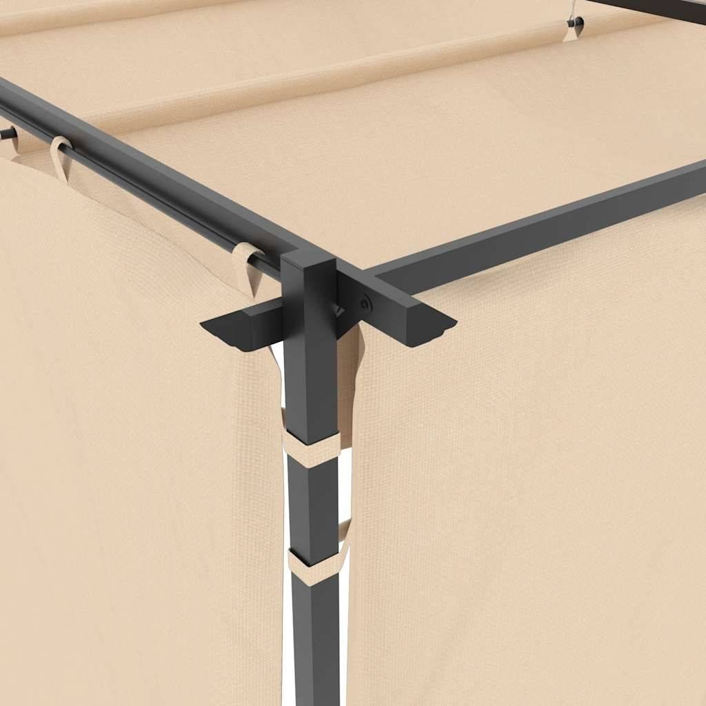 Gazebo de Jardin Acier avec 3 Rideaux Inclus Toile Anti-UV Imperméable Crème 3x3 m – ComfortXL Outdoor Living - Image 6