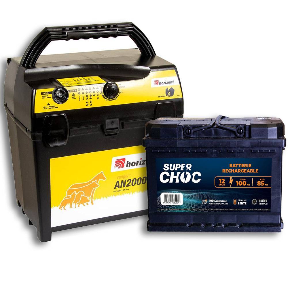 Horizont - Poste mixte AN2000 et batterie 12 V 100 Ah - Imagen 1