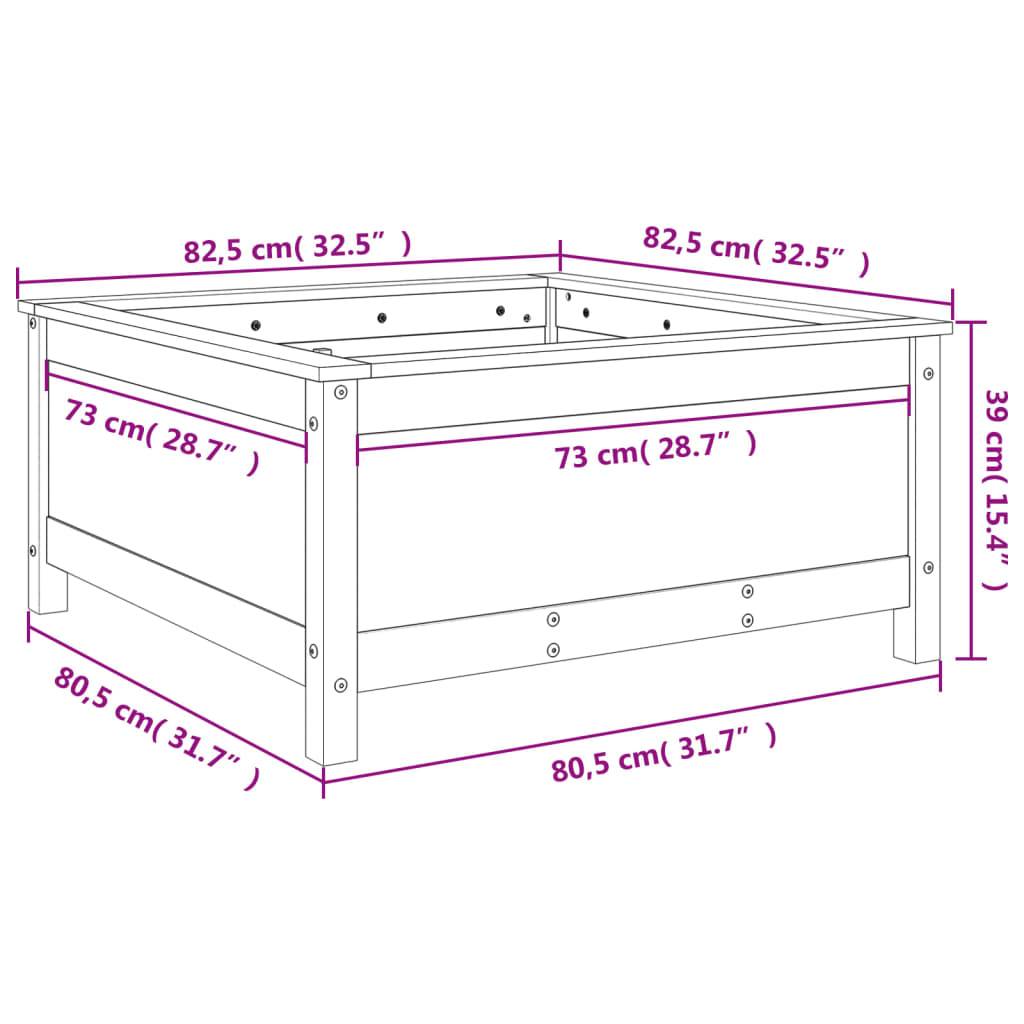 Maison Chic - Jardinière, Bac à fleurs, Pot de fleurs 82,5x82,5x39 cm bois massif douglas - Imagen 9