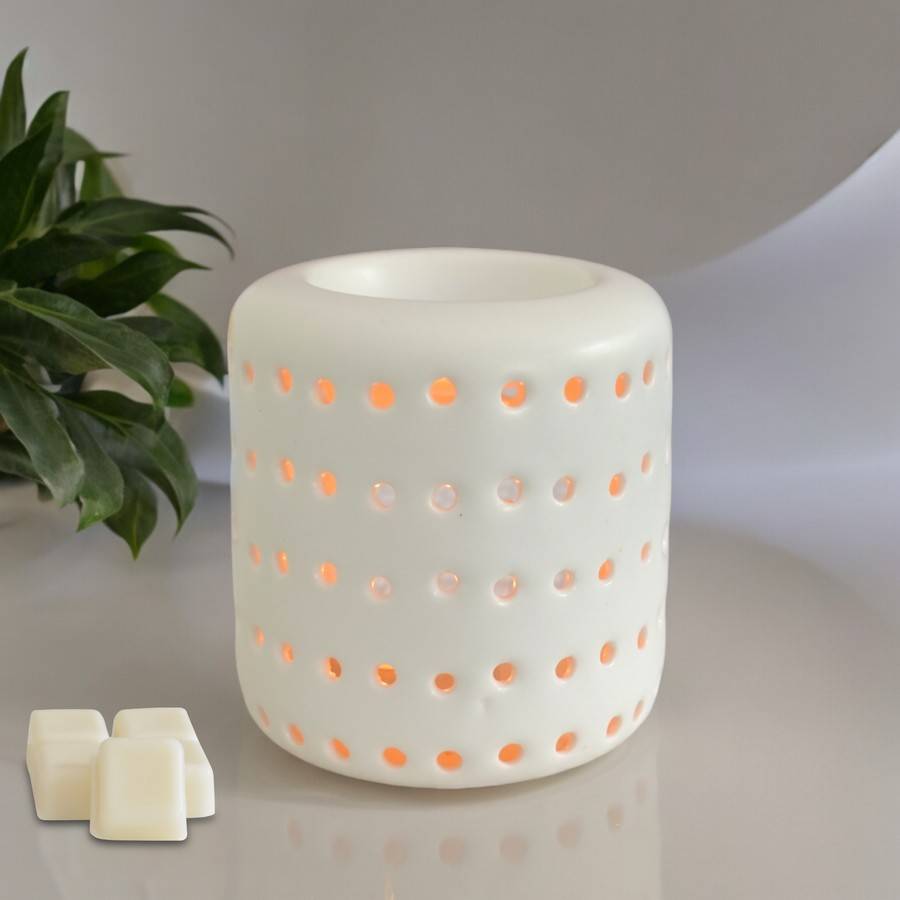 Brûleur Cire Parfumée Fondant Parfumé – Brûle Parfum et Diffuseur Huile Essentielle Aromathérapie – Céramique-Haut 9,5cm – Zen'Arôme - Image 3