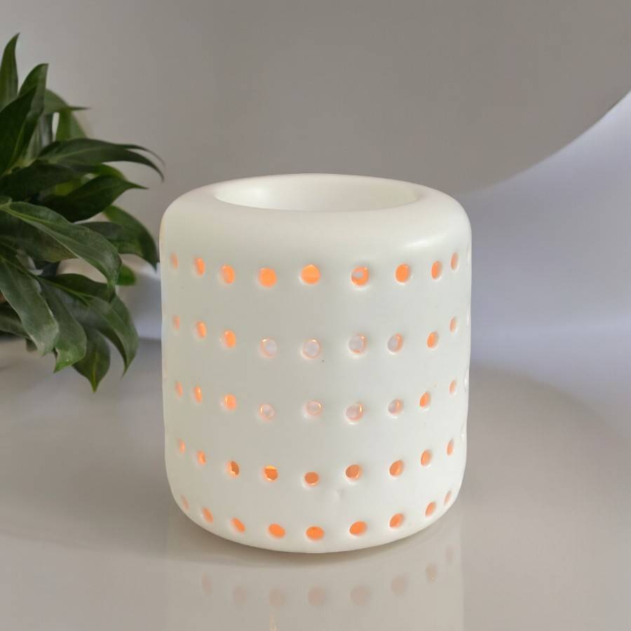 Brûleur Cire Parfumée Fondant Parfumé – Brûle Parfum et Diffuseur Huile Essentielle Aromathérapie – Céramique-Haut 9,5cm – Zen'Arôme - Image 4
