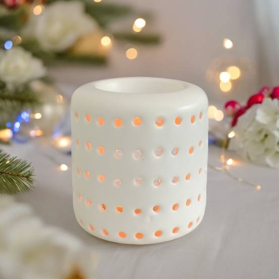 Brûleur Cire Parfumée Fondant Parfumé – Brûle Parfum et Diffuseur Huile Essentielle Aromathérapie – Céramique-Haut 9,5cm – Zen'Arôme - Image 5