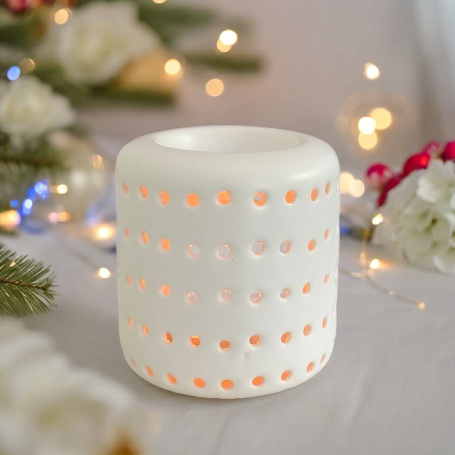 Brûleur Cire Parfumée Fondant Parfumé – Brûle Parfum et Diffuseur Huile Essentielle Aromathérapie – Céramique-Haut 9,5cm – Zen'Arôme - Image 5