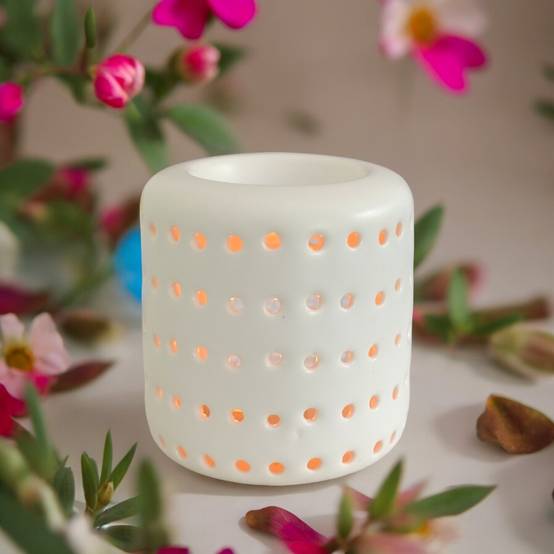 Brûleur Cire Parfumée Fondant Parfumé – Brûle Parfum et Diffuseur Huile Essentielle Aromathérapie – Céramique-Haut 9,5cm – Zen'Arôme - Image 1