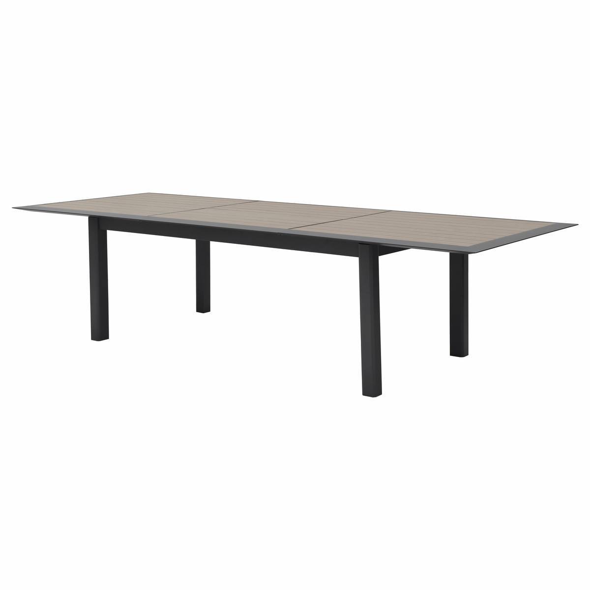 Hesperide - Table de jardin extensible "Allure" effet bois muscade & graphite 12 places en aluminium traité époxy Hespéride - Imagen 4