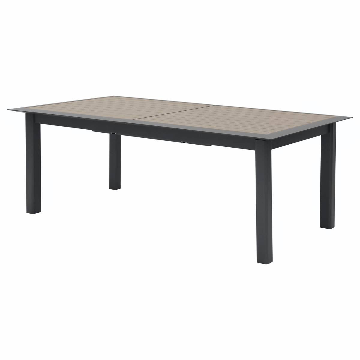 Hesperide - Table de jardin extensible "Allure" effet bois muscade & graphite 12 places en aluminium traité époxy Hespéride - Imagen 2