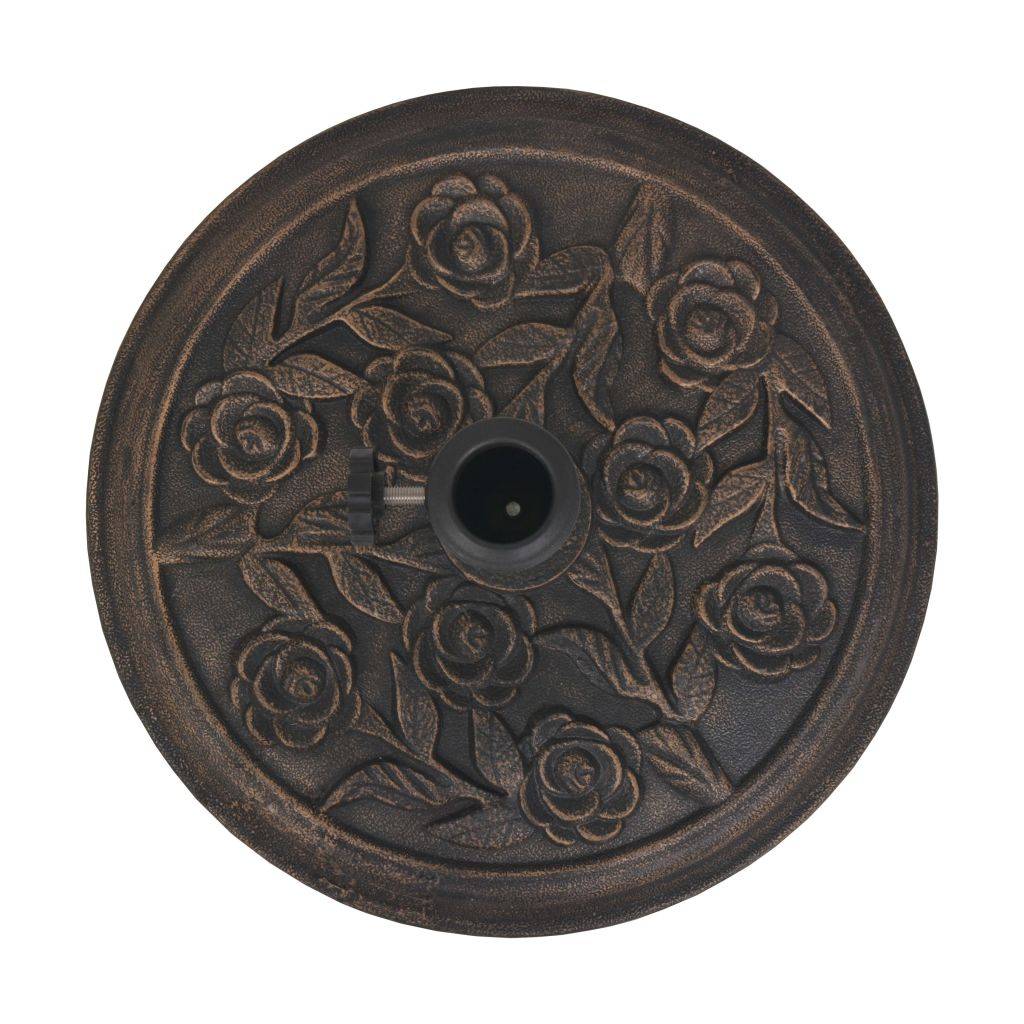 Helloshop26 - Socle de parasol résine rond diamètre 38 et 48 mm bronze 9 kg - Imagen 2