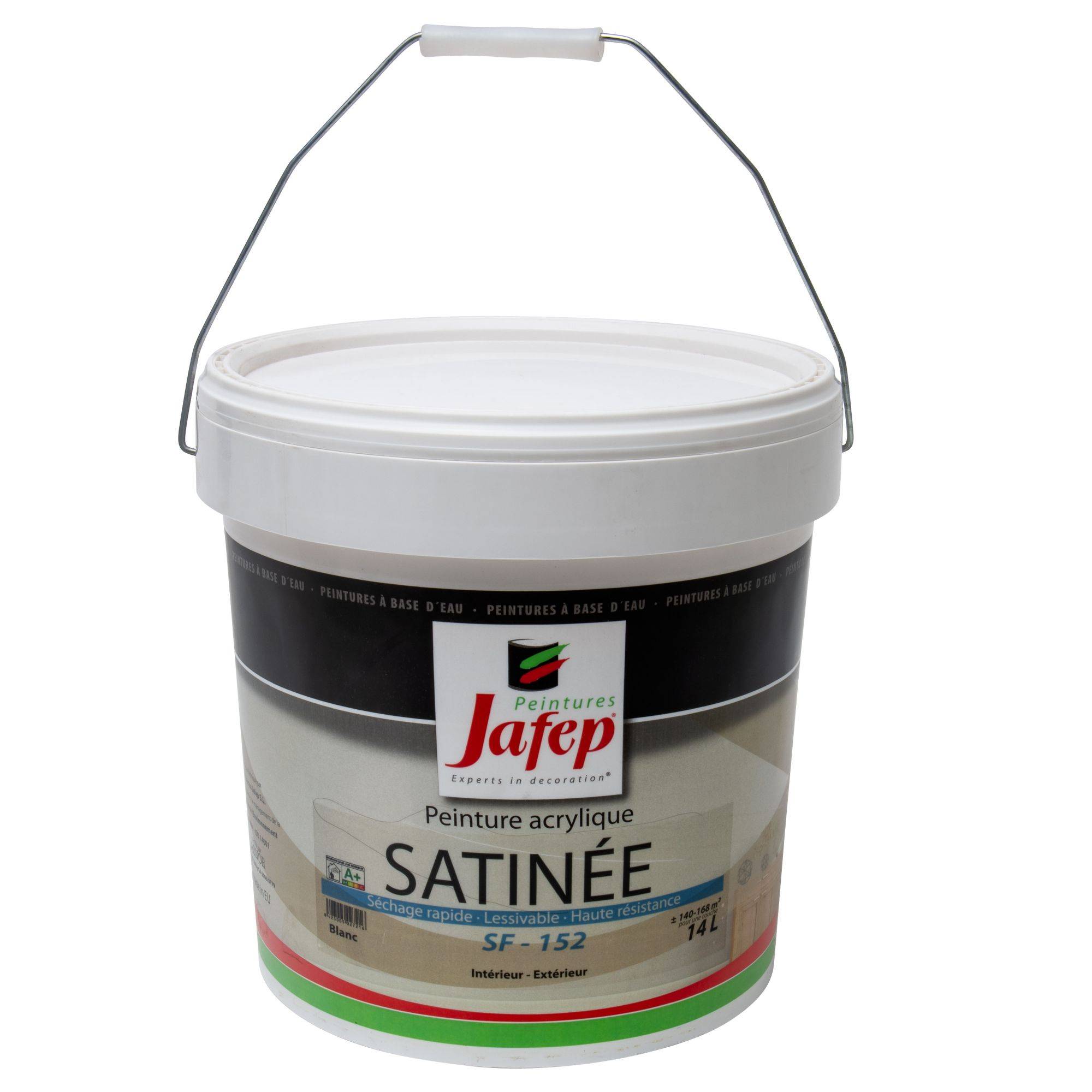 Peinture acrylique satinée blanc SF152  14L  Jafep - Image 2