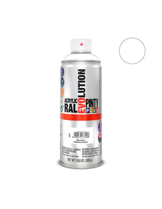 Peinture En Aérosol Pintyplus Evolution 520cc Ral 9016 Blanc Signalisation - Image 1