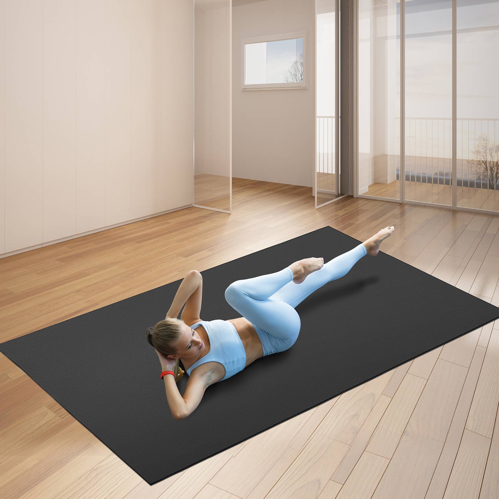 Vevor - VEVOR Tapis de yoga antidérapant tapis d'entraînement 2440 x 1530 mm pilates - Image 8