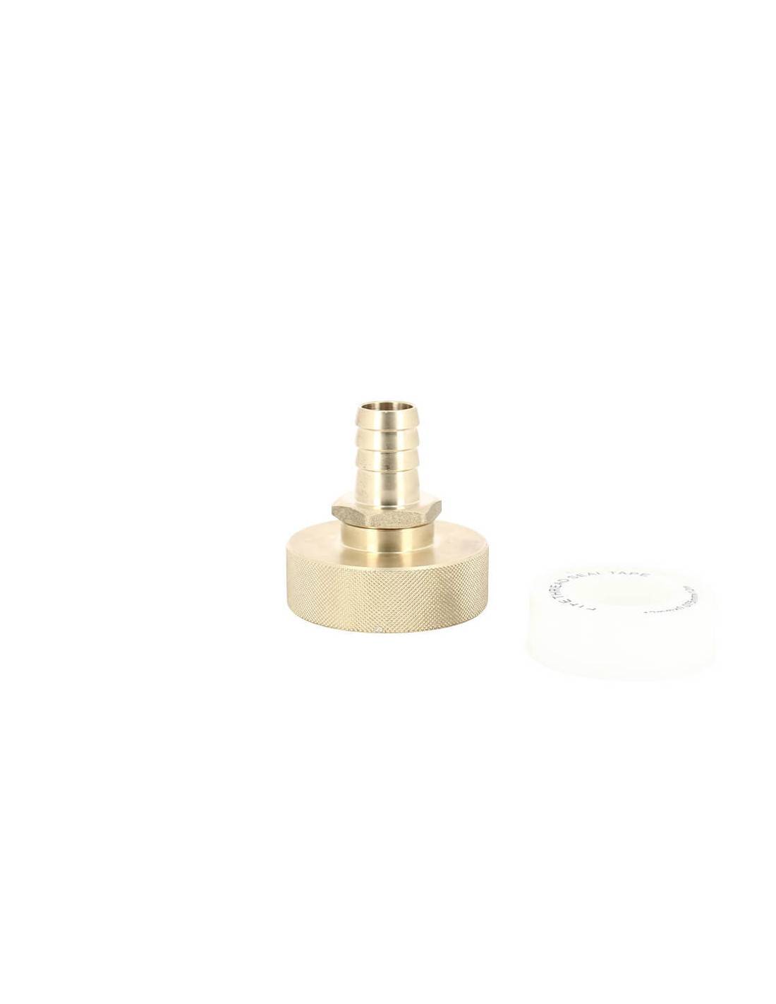 Raccord cuve S60X6 laiton - Embout droit Diamètre 19 mm - Imagen 1