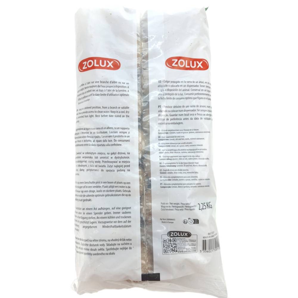 Zolux - 25 Boules de graisse de 90 gr donc 2.25 kg toutes saisons pour oiseaux - Imagen 3