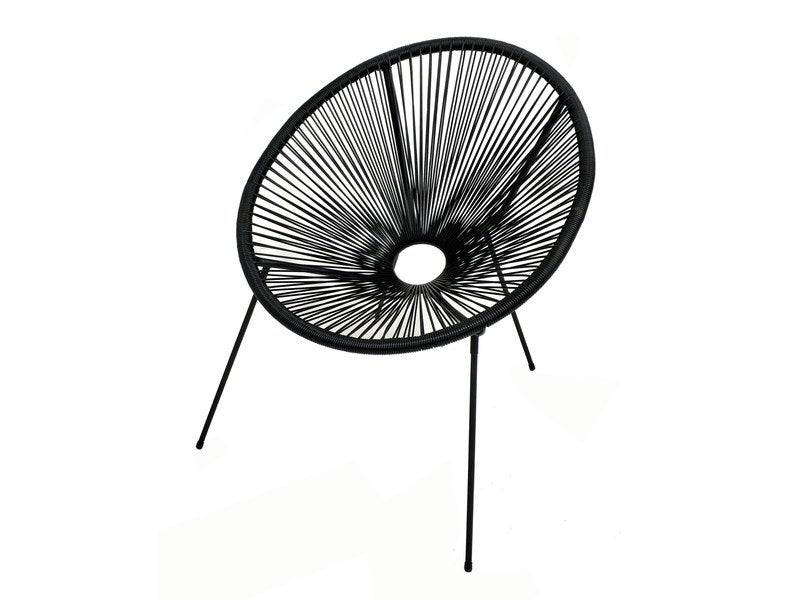 Centrale Brico - Chaise De Jardin En Acier Acapulco Noir Centrale Brico