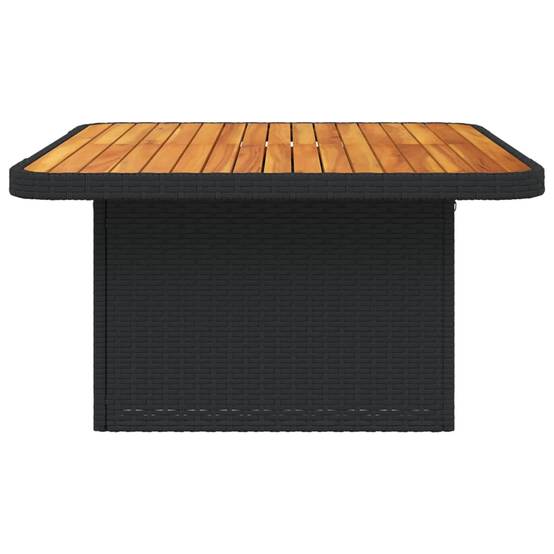 PANGIVO - Table de jardin noir résine tressée et bois acacia 80 x 80 x 71 cm - PANGIVO - Image 6