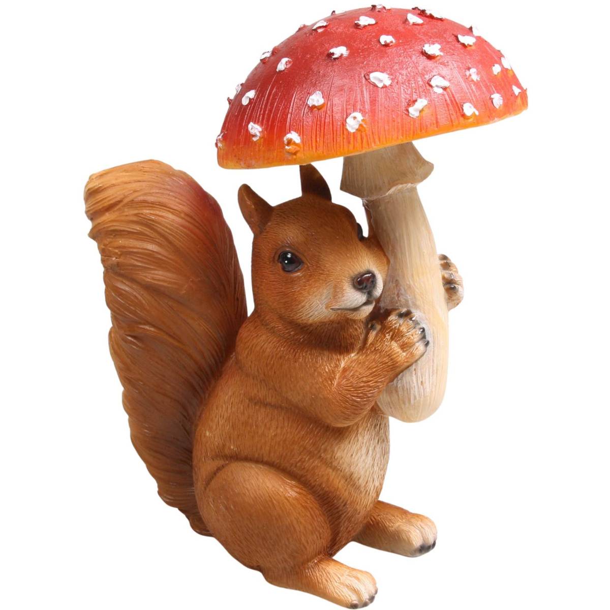 Farmwood Animals - Ecureuil en résine avec champignon 15 x 11 x 21 cm Farmwood Animals - Imagen 1