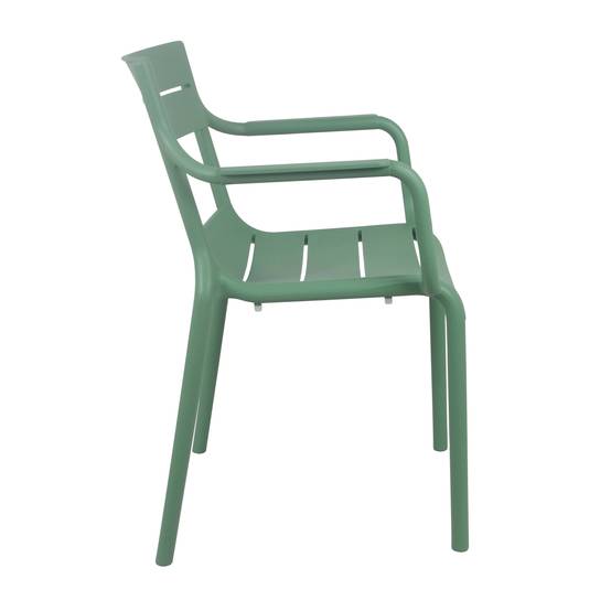 Oviala - Fauteuil vert sauge de terrasse en plastique Paname - Oviala - Imagen 3