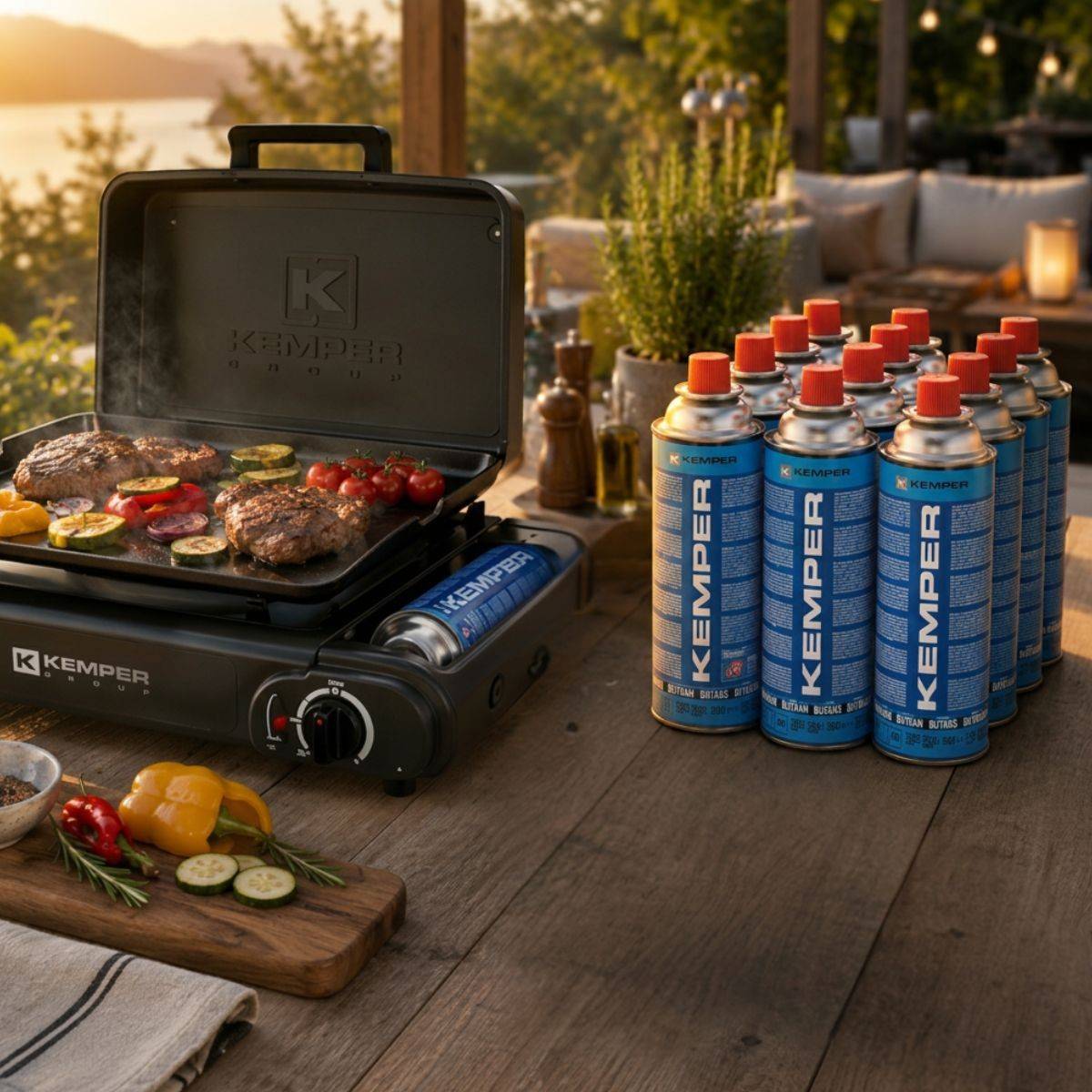 Pack 12 Cartouches Gaz Butane 390 ml 227 g Valve Sécurité pour Réchaud Portable Chalumeau Lampe à Gaz KEMPER - Imagen 4