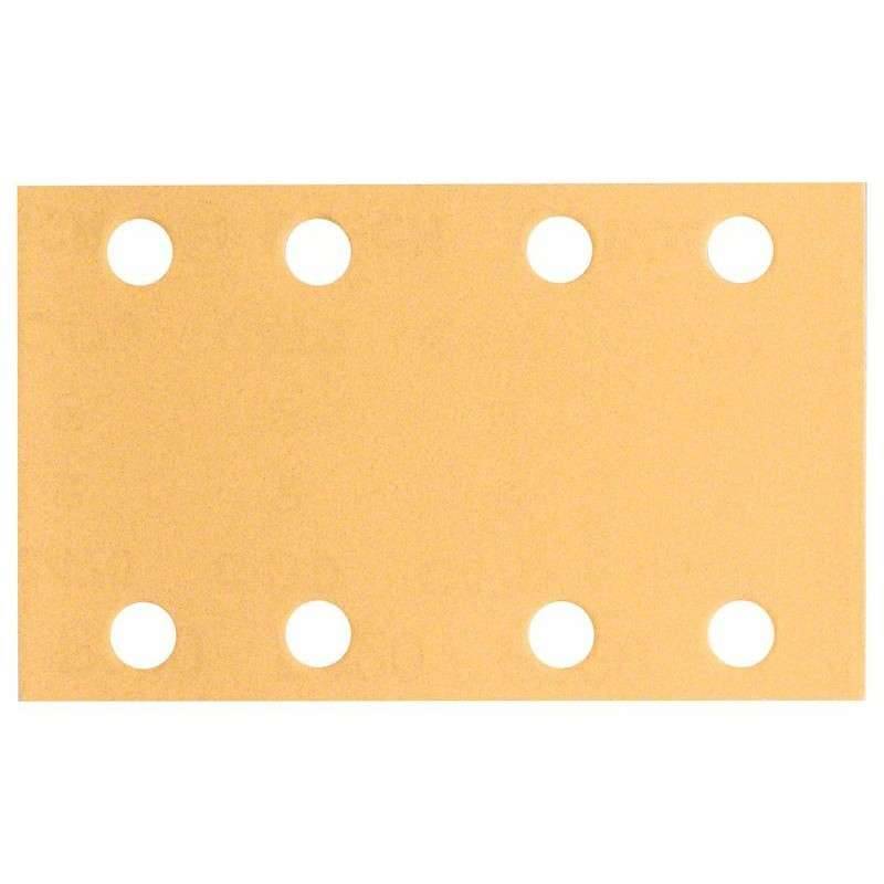 Bosch - 10 feuilles abrasives BOSCH C470 pour ponceuse vibrante 80 x 133 mm Best for Wood and Paint 8 trous - taille  - BOSCH ACCESSOIRES - Imagen 1