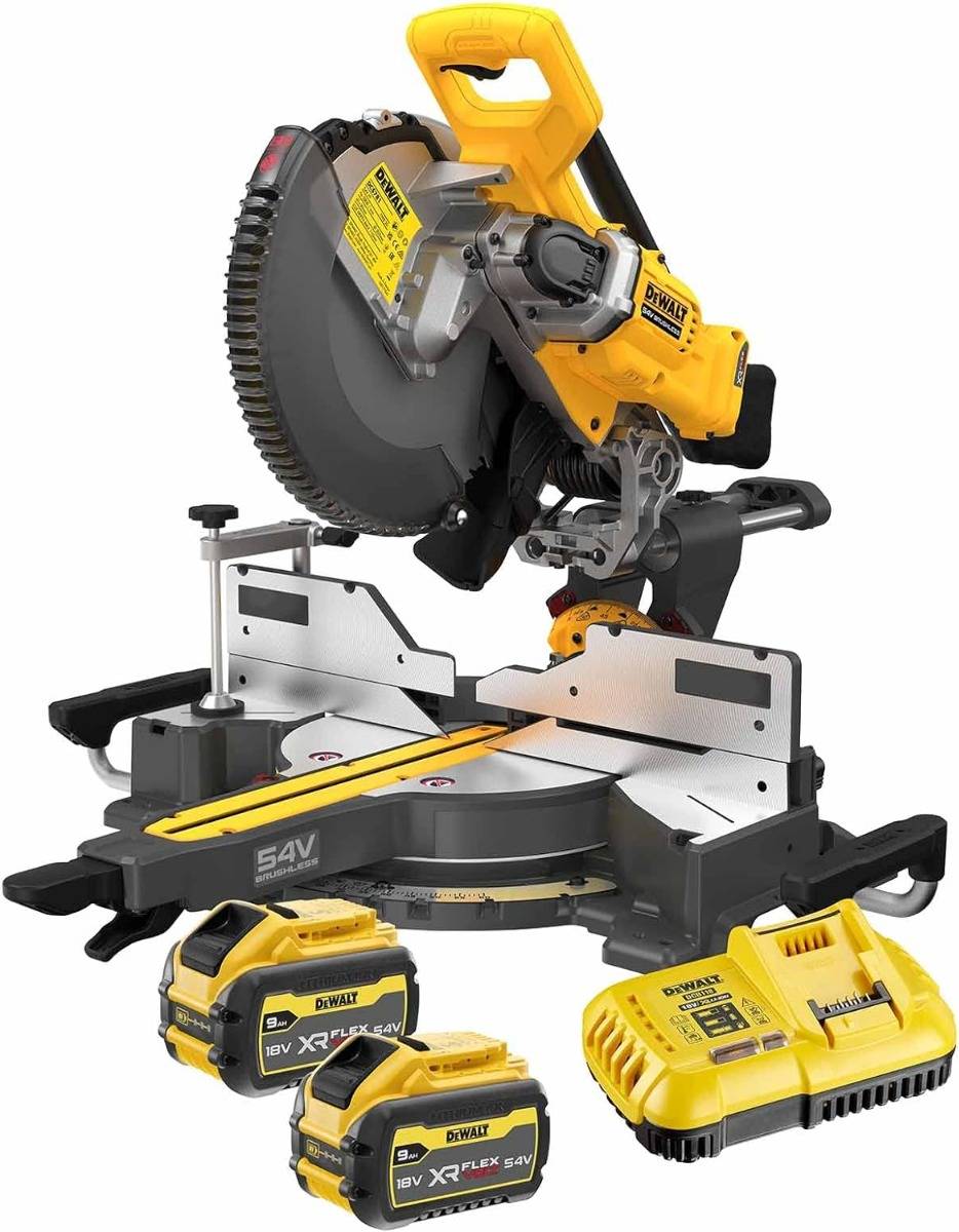Scie à onglets 305 mm XR 54V Brushless - DEWALT - avec 2 batteries Flexvolt 54V 3.0Ah - chargeur - DCS781X2-QW - Imagen 1