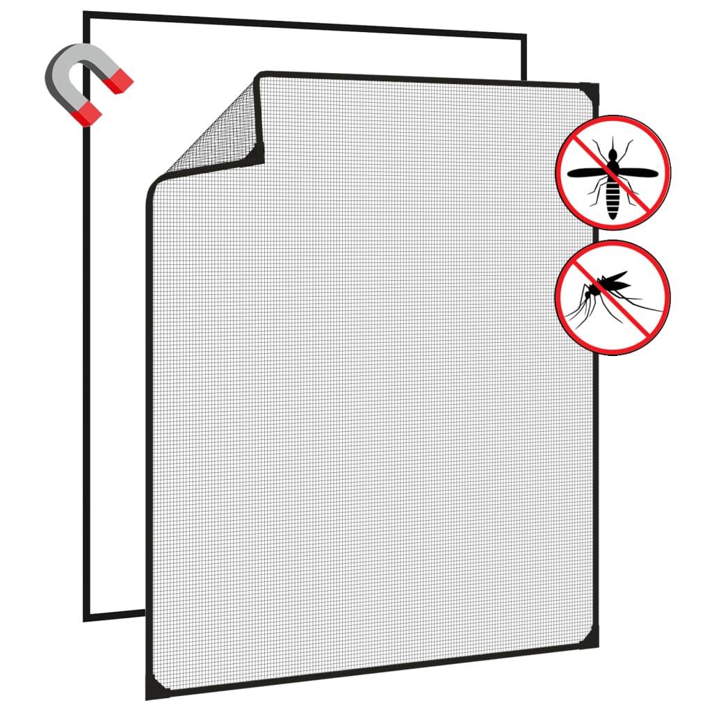 Moustiquaire - Filet de protection magnétique pour fenêtres anthracite 100x120 cm MC137 - Image 4